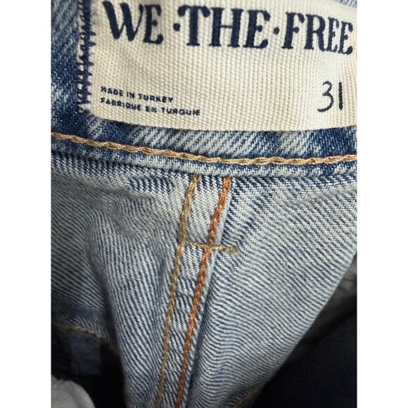 Free People We The Free Tinsley Baggy High-Rise Wide Leg Jeans Bright Eyes Sz 31 - Picture 10 of 16